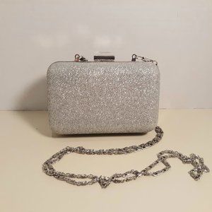 Charming Charlie Mini Purse Glittery Silver